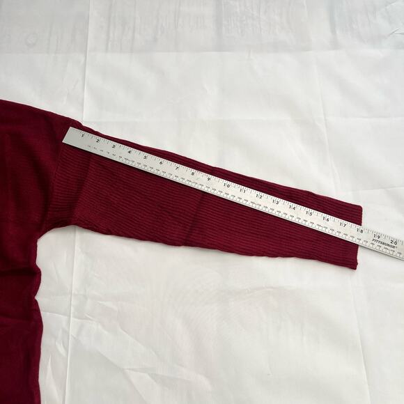 Niubia Women's Oversized Batwing long Sleeve turtleneck Red Wine Sweater S - Picture 6 of 8